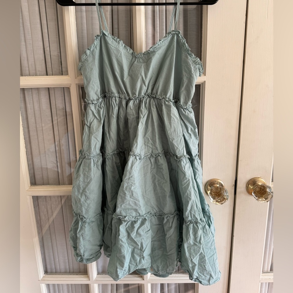 Teal/Green Sleeveless Dress